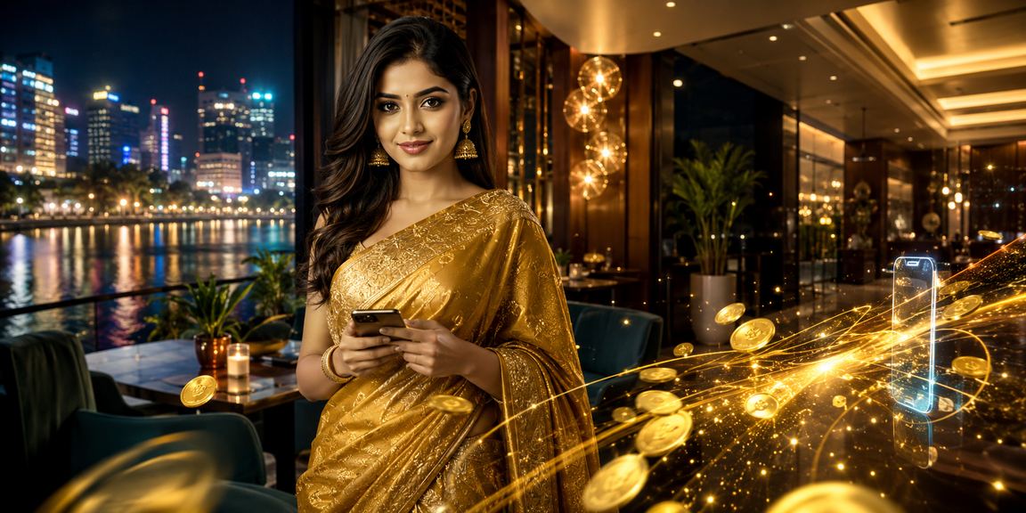 ঢাকায় মোবাইলে ডিপোজিট করছেন একজন বাংলাদেশি নারী