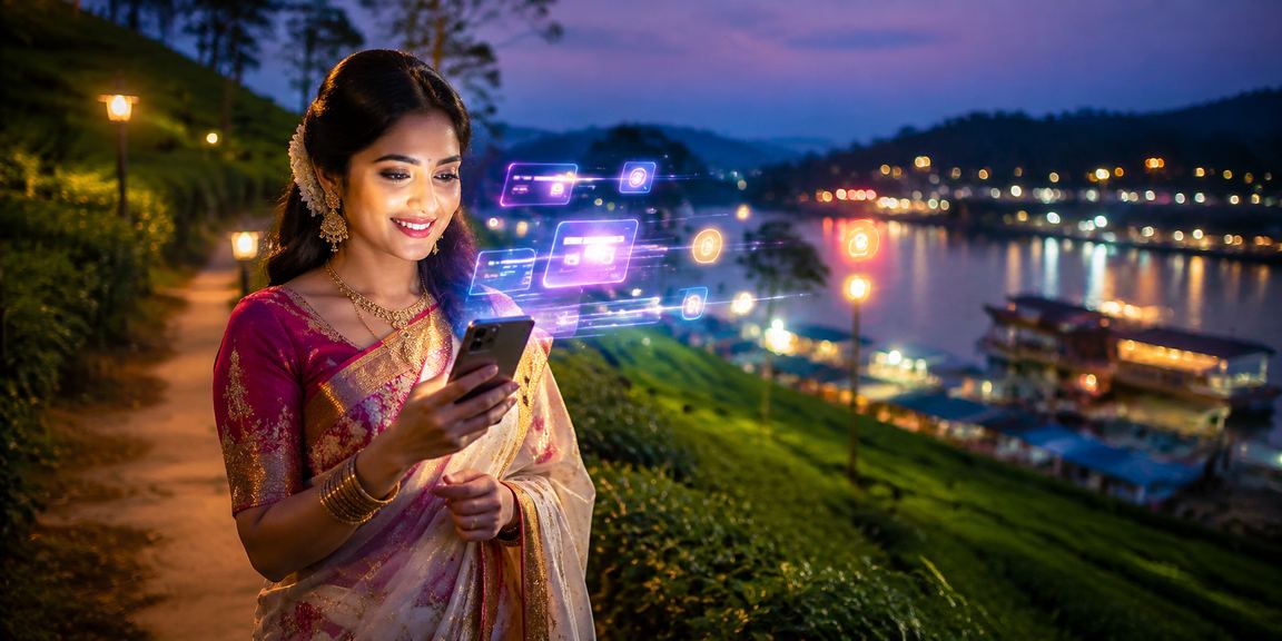 A Bangladeshi woman enjoying casino promotions on mobile in Rangamati